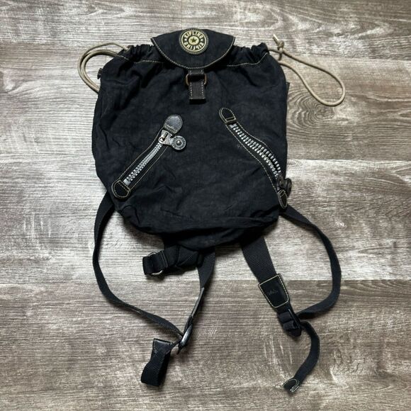 Kipling Vintage Nylon Black Backpack - Picture 1 of 7